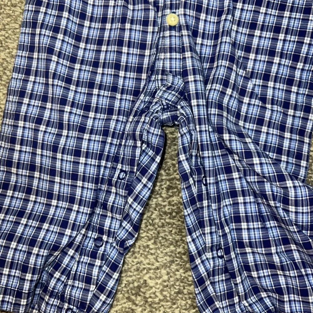 RALPH LAUREN PLAID COVERALL ROMPER JUMPSUIT